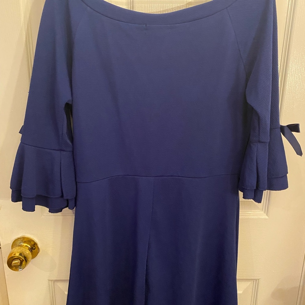 Que Royal Blue Long Sleeve Dress
